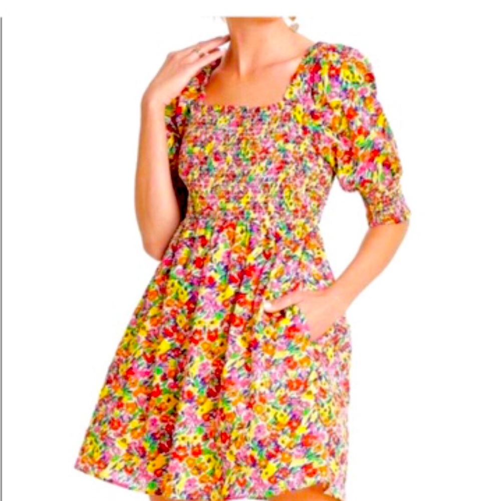 Rixo x target Baby Doll floral smoked dress